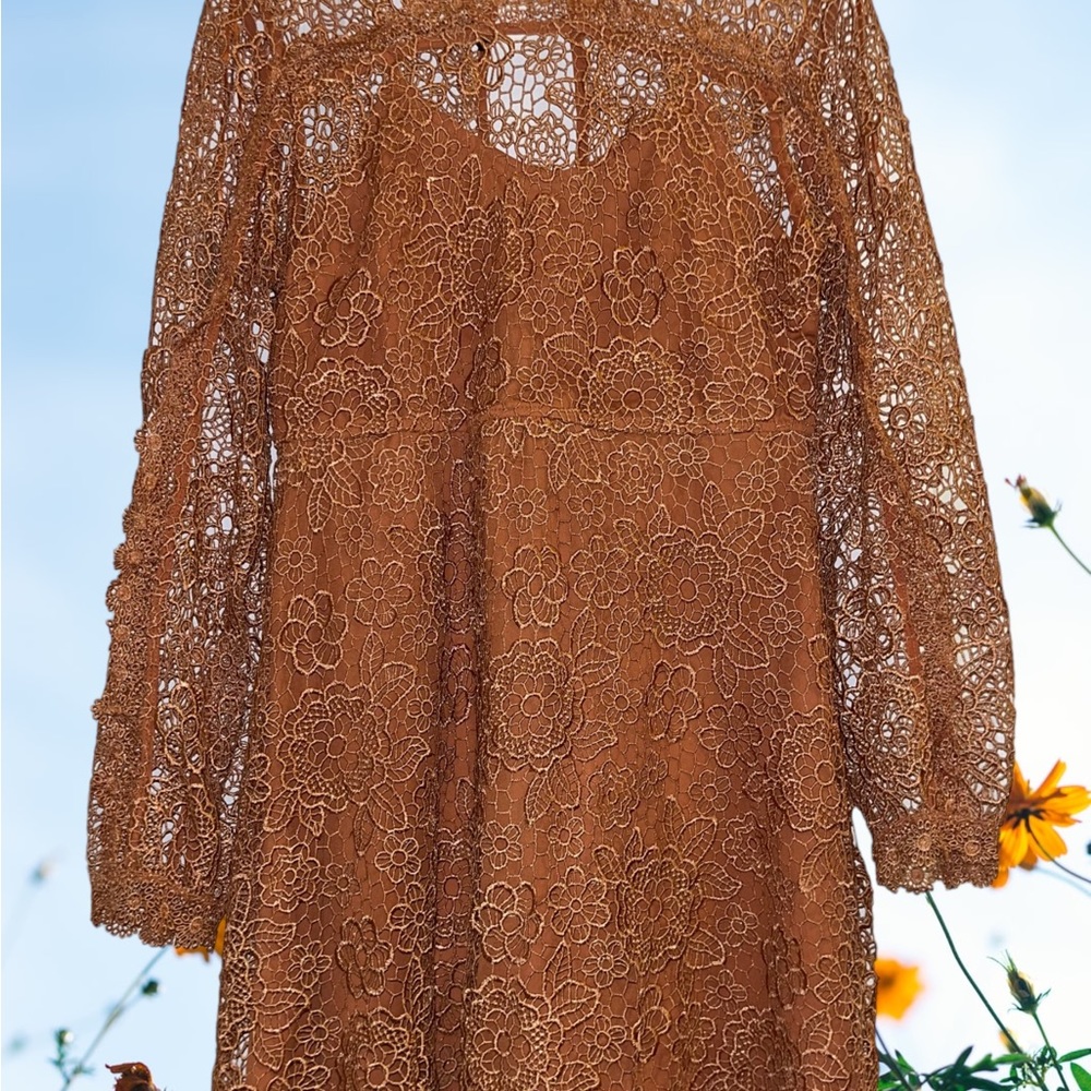 Goldie Amanda Orange Lace Dress - Picture 2 of 13